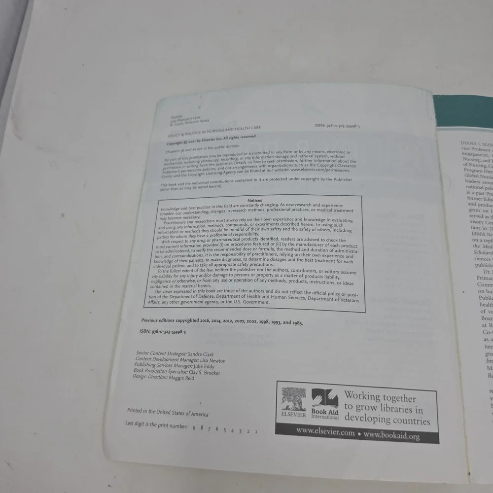 Policy & Politics in Nursing Eighth Edition Paperback by Mason & Dickson
